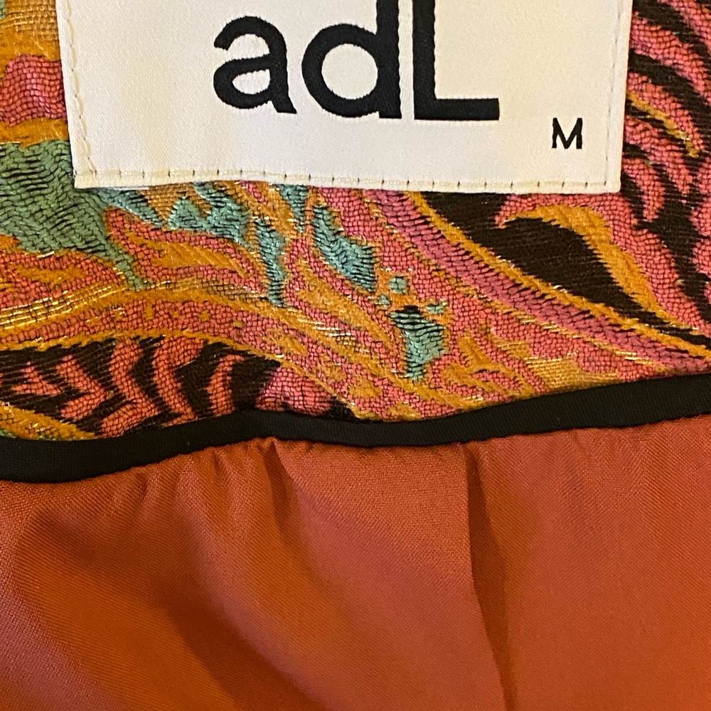 Vibrant Pink and Orange Blazer with Paisley Pattern - Picture 6 of 8